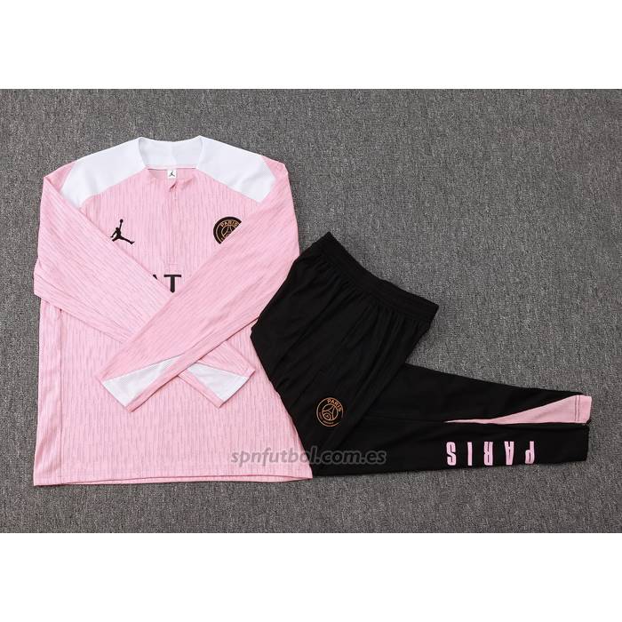 Chandal de Sudadera del Paris Saint-Germain Jordan Nino 2024-2025 Rosa